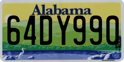 AL license plate 64DY990