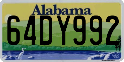 AL license plate 64DY992