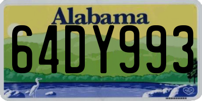 AL license plate 64DY993