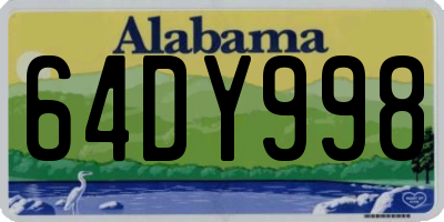 AL license plate 64DY998