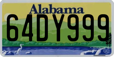AL license plate 64DY999