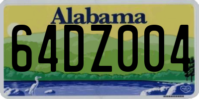 AL license plate 64DZ004