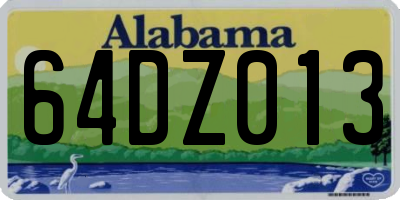 AL license plate 64DZ013