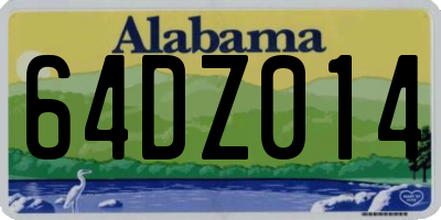 AL license plate 64DZ014