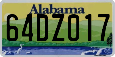 AL license plate 64DZ017