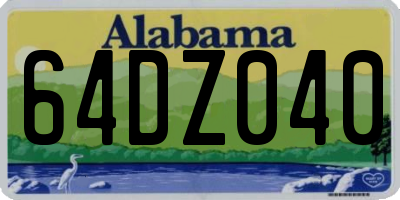 AL license plate 64DZ040