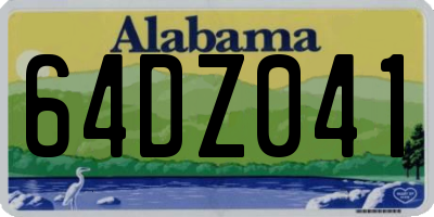 AL license plate 64DZ041