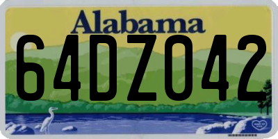 AL license plate 64DZ042