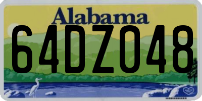 AL license plate 64DZ048