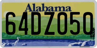 AL license plate 64DZ050
