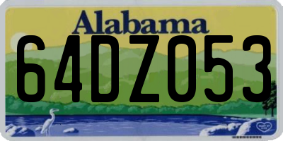 AL license plate 64DZ053