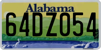 AL license plate 64DZ054
