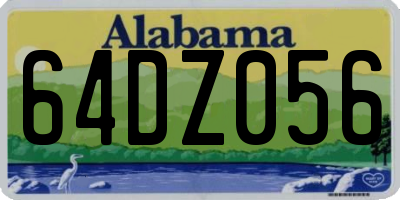 AL license plate 64DZ056