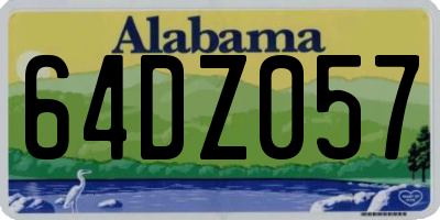 AL license plate 64DZ057