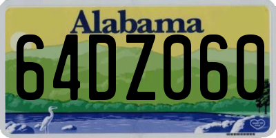 AL license plate 64DZ060
