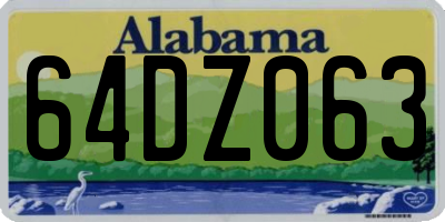 AL license plate 64DZ063