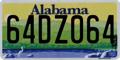 AL license plate 64DZ064