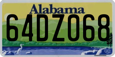 AL license plate 64DZ068