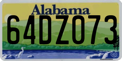 AL license plate 64DZ073