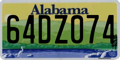 AL license plate 64DZ074