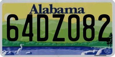 AL license plate 64DZ082