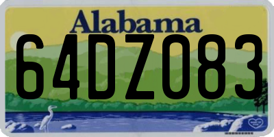 AL license plate 64DZ083