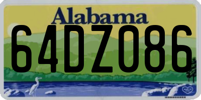 AL license plate 64DZ086