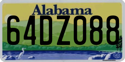 AL license plate 64DZ088