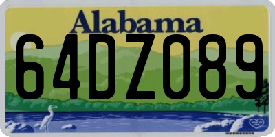 AL license plate 64DZ089