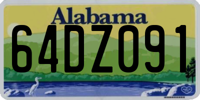 AL license plate 64DZ091