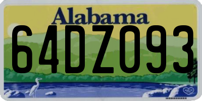 AL license plate 64DZ093