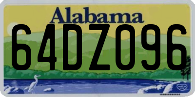 AL license plate 64DZ096
