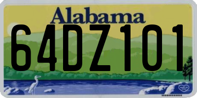 AL license plate 64DZ101