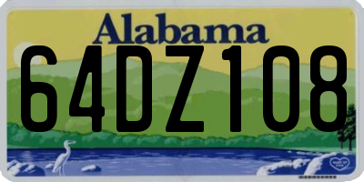 AL license plate 64DZ108