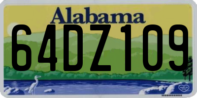 AL license plate 64DZ109