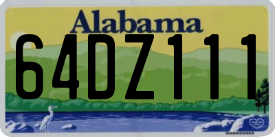 AL license plate 64DZ111