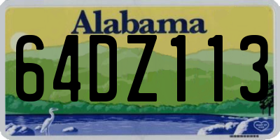AL license plate 64DZ113