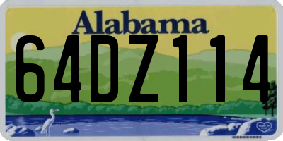 AL license plate 64DZ114