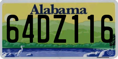 AL license plate 64DZ116