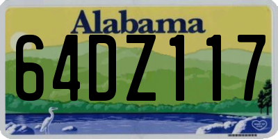 AL license plate 64DZ117