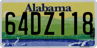 AL license plate 64DZ118