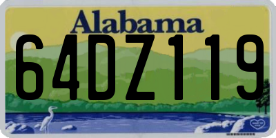 AL license plate 64DZ119