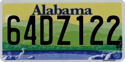 AL license plate 64DZ122