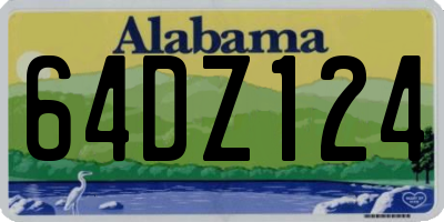 AL license plate 64DZ124