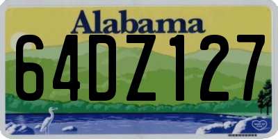 AL license plate 64DZ127