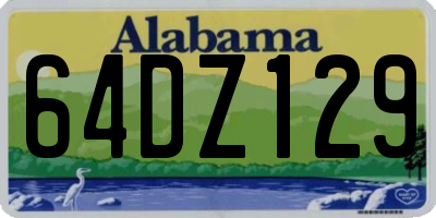 AL license plate 64DZ129