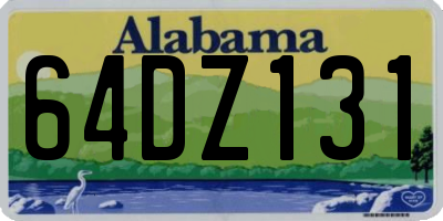 AL license plate 64DZ131
