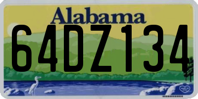 AL license plate 64DZ134