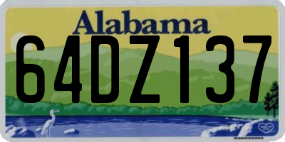 AL license plate 64DZ137