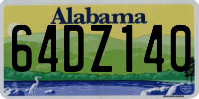 AL license plate 64DZ140